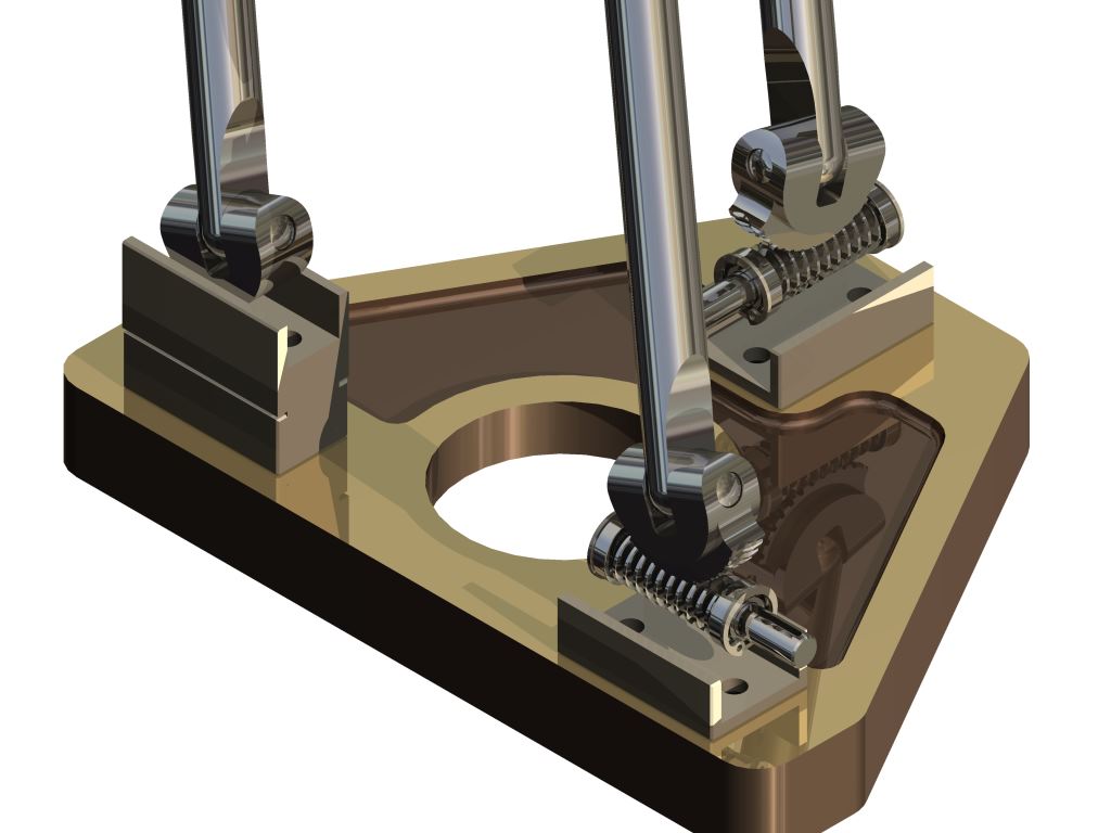 蜗轮蜗杆并联运动机构三维建模图纸 INVENTOR设计 附IGS格式